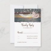 Strand Zonsondergang Bruiloft RSVP (Voorkant)