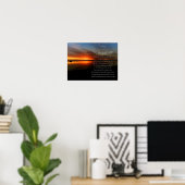 Strand zonsondergang De nieuwe dag Poster (Thuiskantoor)