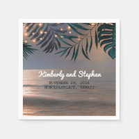 Strand Zonsondergang en Palmen Lichten Bestemming