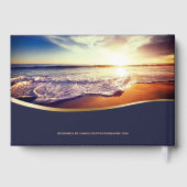 Strand Zonsondergang Foto Herdenkingsdienst Gastenboek (Achterkant)