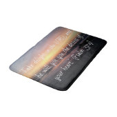 Strand Zonsondergang Fotoprint Psalm 37 Inspireren Badmat (Gekanteld)