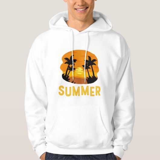 Strand zonsondergang hoodie (Voorkant)