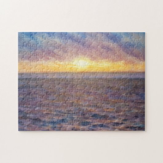 Strand Zonsondergang Kunstpuzzel Legpuzzel (Horizontaal)