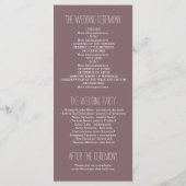 Strand zonsondergang kust bruiloft programma kaart (Achterkant)