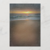 Strand Zonsondergang Landschap Bruiloft Informatie Informatiekaartje (Achterkant)