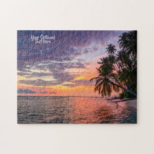 Strand zonsondergang legpuzzel (Horizontaal)