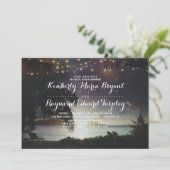 Strand Zonsondergang Lichten Tropische repetitie D Kaart (Staand voorkant)