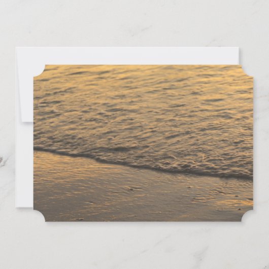 Strand Zonsondergang, Lichtslingers Schelpen RSVP Kaart (Achterkant)