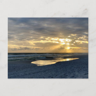 Strand Zonsondergang Originele Reis Fotografie Briefkaart