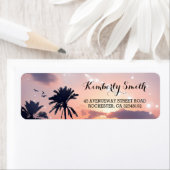 Strand Zonsondergang Palmen Bruiloft Etiket (Insitu)