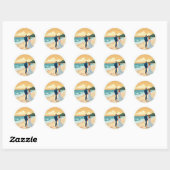 Strand Zonsondergang Romantiek Sticker (Vel)