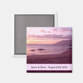 Strand Zonsondergang Save the Date Magneet (Voorkant / Achterkant)