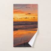Strand Zonsondergang Sinaasappel Tropische Dusk Bad Handdoek (Handdoek)