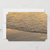 Strand zonsondergang,Sliert lichten Schelp RSVP Kaart (Achterkant)