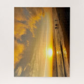 Strand Zonsondergang Surfer Legpuzzel (Verticaal)