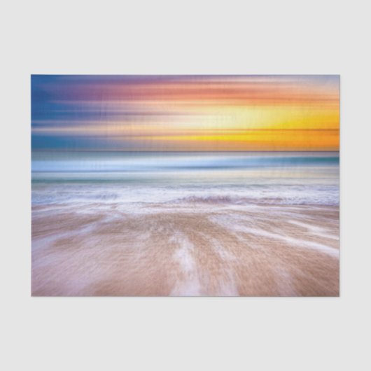 Strand Zonsondergang Tissuepapier (Voorkant)
