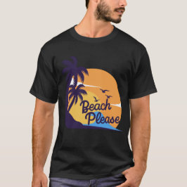 Strand zonsondergang vibes | Zomer Tropisch T-shir T-shirt
