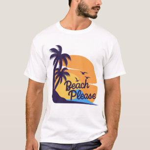Strand zonsondergang vibes Zomer Tropisch T-shir T-shirt