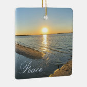 Strand Zonsondergang Vrede Ornament Bord (Rechts)