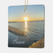 Strand Zonsondergang Vrede Ornament Bord (Links)