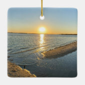 Strand Zonsondergang Vrede Ornament Bord (Achterkant)