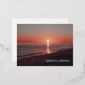 Strand zonsondergang water zand folie feestdagen briefkaart (Voorkant / Achterkant)