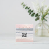 Strand Zonsondergang Zee Bruiloft Scan Code RSVP Informatiekaartje (Staand voorkant)