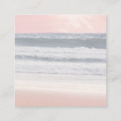 Strand Zonsondergang Zee Bruiloft Scan Code RSVP Informatiekaartje (Achterkant)