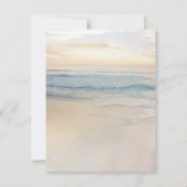 Strand Zonsondergang Zee Bruiloft Scan Code RSVP Kaartje (Achterkant)