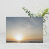 Strand Zonsondergang Zonsopgang Feest Tekst Toevoe Kaart (Staand voorkant)