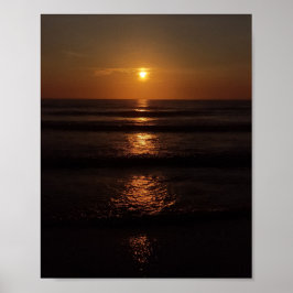 Strand zonsopgang in de zomer poster