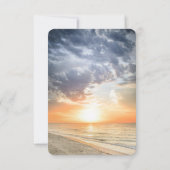 Strand Zonsopgang Slingerlichten Sla de datum op Save The Date (Achterkant)