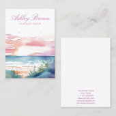 Strand Zonsopkomst Waterverf Sieraden Oorbel Displ Visitekaartje (Voorkant / Achterkant)