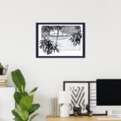 Strand Zuid Wind Art Print (Thuiskantoor)