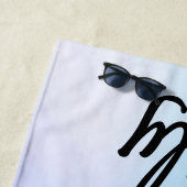 Strand Zwembad Ombre Blauwe Handdoek Meisje (In situ)