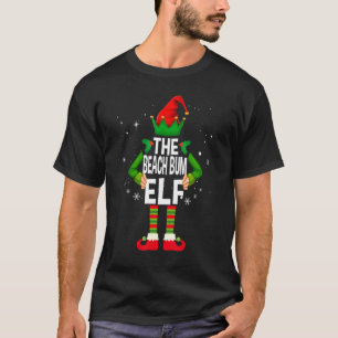 Strand Zwerver Elf Familie Matchende Groep Kerstmi T-shirt