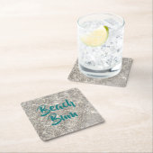 Strand zwerver water strand zand kartonnen onderzetters (Insitu)