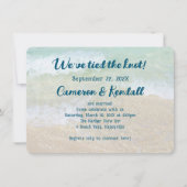 Strandachtergrond We zijn getrouwd uitnodiging (Voorkant)