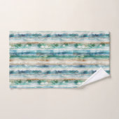 Strandachtige, kunstzinnige abstracte inktstrepen handdoek (Handdoek)