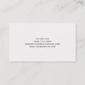 strandachtige Waterverf | Zee blauw, crème en brui Visitekaartje (Achterkant)