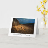 Strandafslag bij Sundown - Geluk met zwangerschap Kaart (Gele Bloem)