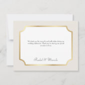 Strandanker nautische bruiloft bedankkaart (Achterkant)