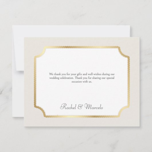 Strandanker nautische bruiloft bedankkaart (Achterkant)