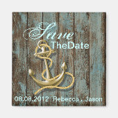 strandanker scheepvaart trouwdag opslagdatum magneet (Voorkant)
