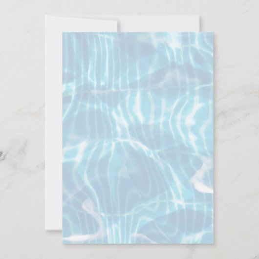 Strandbal en Teenslippers zwembad verjaardagsfeest Kaart (Achterkant)