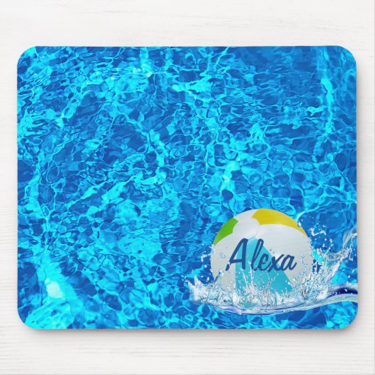 Strandbal in zwembad muismat (Voorkant)