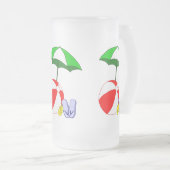 Strandbal Pool Umbrella Frosted Mok (Voorkant rechts)