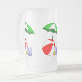 Strandbal Pool Umbrella Frosted Mok (Voorkant links)