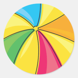 strandbal ronde sticker