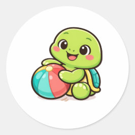 Strandbal Spel Ronde Sticker